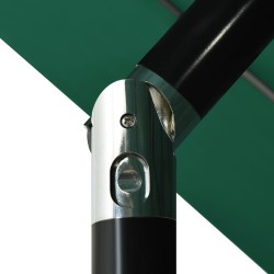 Parasol de jardin à 3 niveaux avec mât en aluminium vert 3,5 m 