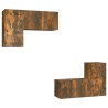Ensemble de meubles TV 4 pcs Chêne fumé Bois d'ingénierie 