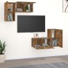 Ensemble de meubles TV 4 pcs Chêne fumé Bois d'ingénierie 