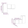 Ensemble de meubles TV 4 pcs Chêne fumé Bois d'ingénierie 