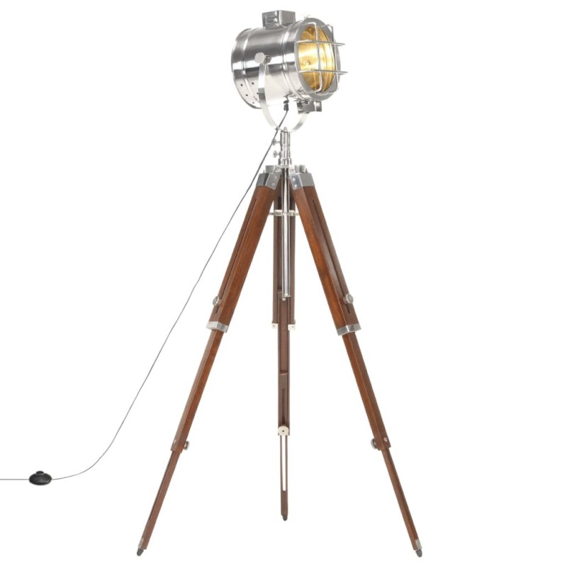 Lampadaire à trépied bois de manguier massif 165 cm        