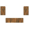 Ensemble de meubles TV 4 pcs Chêne fumé Bois d'ingénierie 