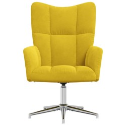 Chaise de relaxation Jaune moutarde Velours 
