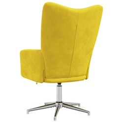 Chaise de relaxation Jaune moutarde Velours 