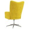 Chaise de relaxation Jaune moutarde Velours 