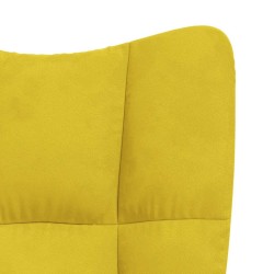 Chaise de relaxation Jaune moutarde Velours 