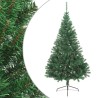 Sapin de Noël artificiel moitié avec support vert 240 cm PVC 