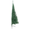 Sapin de Noël artificiel moitié avec support vert 240 cm PVC 