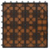 Carreau de terrasse 11 pcs WPC 30 x 30 cm 1 m² Couleur Teck 