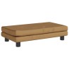 Canapé avec repose-pied pour enfants marron 100x50x30cm velours 