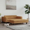 Lit pour chien avec extension marron 100x50x30 cm velours 