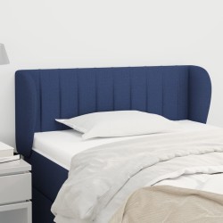 Tête de lit avec oreilles Bleu 83x23x78/88 cm Tissu 