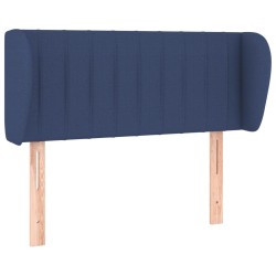 Tête de lit avec oreilles Bleu 83x23x78/88 cm Tissu 