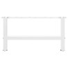 Pieds de table basse Blanc 2 pièces 60 x (30-31) cm Acier 