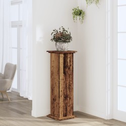 Support pour plantes vieux bois 33x33x100 cm bois d'ingénierie 