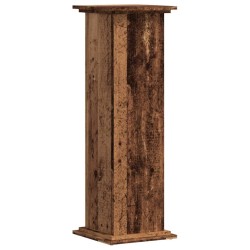 Support pour plantes vieux bois 33x33x100 cm bois d'ingénierie 