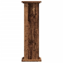 Support pour plantes vieux bois 33x33x100 cm bois d'ingénierie 