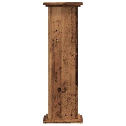 Support pour plantes vieux bois 33x33x100 cm bois d'ingénierie 