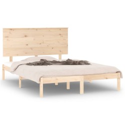 Cadre de lit sans matelas 120x200 cm bois de pin massif 