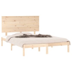 Cadre de lit sans matelas 120x200 cm bois de pin massif 