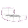 Cadre de lit sans matelas 120x200 cm bois de pin massif 