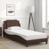 Cadre de lit sans matelas marron 80x200 cm similicuir 