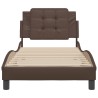 Cadre de lit sans matelas marron 80x200 cm similicuir 