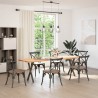 Pieds de table à manger en forme de X, 2 pièces, acier naturel, 50 x (72-73) cm 