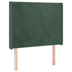 Tête de lit à LED Vert foncé 93x16x118/128 cm Velours 