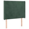 Tête de lit à LED Vert foncé 93x16x118/128 cm Velours 