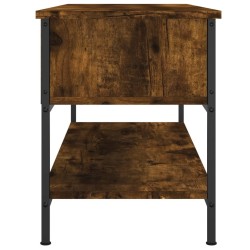 Meuble TV chêne fumé 100x35x45 cm bois d'ingénierie 