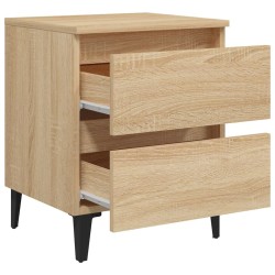 Table de chevet chêne sonoma 40x35x50 cm bois d'ingénierie 