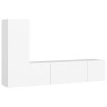 Ensemble de meubles TV 3 pcs Blanc Bois d'ingénierie 