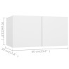Ensemble de meubles TV 3 pcs Blanc Bois d'ingénierie 