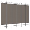 Cloison de séparation 6 panneaux Anthracite 240x200 cm Tissu 