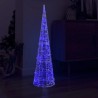 Cône lumineux décoratif pyramide à LED Acrylique Bleu 120 cm 