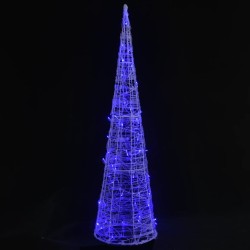 Cône lumineux décoratif pyramide à LED Acrylique Bleu 120 cm 