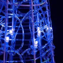 Cône lumineux décoratif pyramide à LED Acrylique Bleu 120 cm 