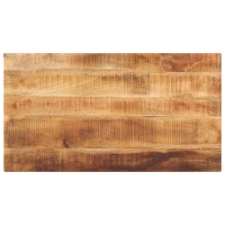 Dessus de table rectangulaire bois massif de manguier brut 