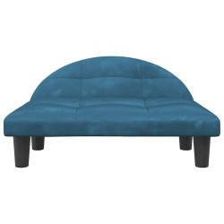 Lit pour chien bleu 70x52x30 cm velours 