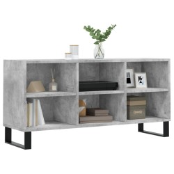 Meuble TV gris béton 103,5x30x50 cm bois d'ingénierie 