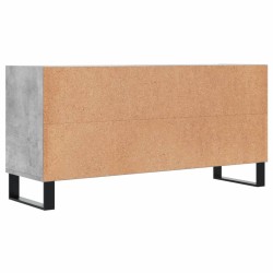 Meuble TV gris béton 103,5x30x50 cm bois d'ingénierie 