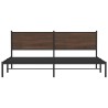 Cadre de lit en métal sans matelas chêne marron 193x203 cm 