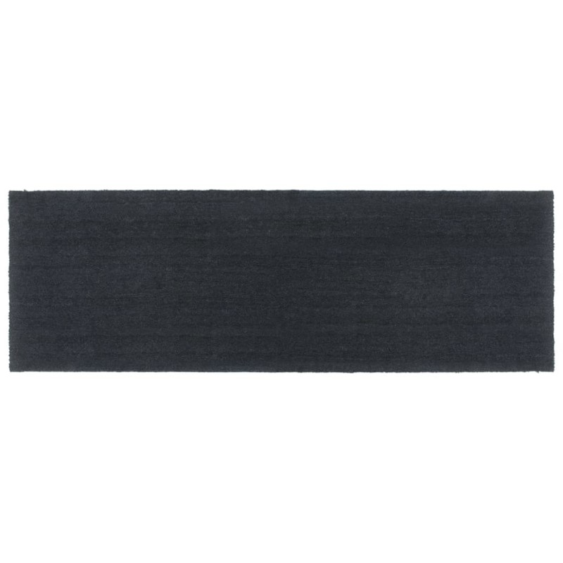 Tapis de porte gris foncé 100x300 cm fibre de coco touffeté 