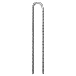 Piquets de tente 12pcs forme de U 41,5 cm Ø12mm acier galvanisé 