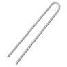 Piquets de tente 12pcs forme de U 41,5 cm Ø12mm acier galvanisé 