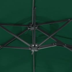 Parasol de jardin à double tête vert 316x240 cm 