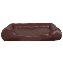 Lit pour chien Marron 105x80x25 cm Similicuir 