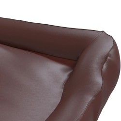 Lit pour chien Marron 105x80x25 cm Similicuir 