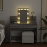 Coiffeuse avec LED sonoma gris 100x40x130 cm 